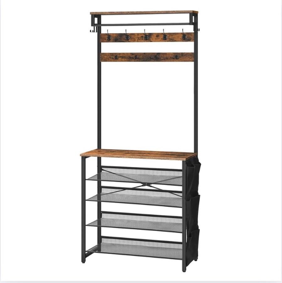 Ruimtebesparende kapstok – stabiel wandmodel 75x30x185 cm.