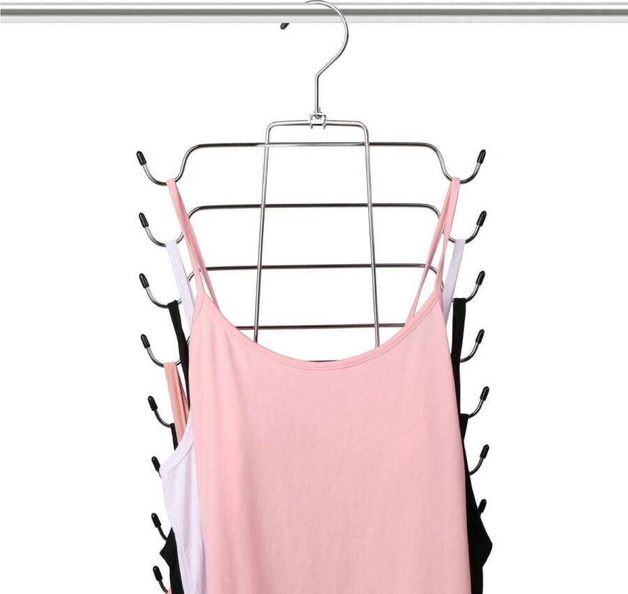 Ruimtebesparende kleerhangers closet organizer roestvrij staal kledinghanger kledingkast opbergkast voor tanktops cami