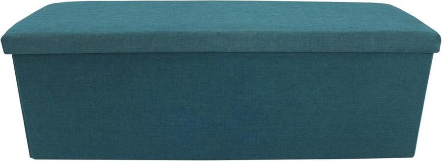 Ruimtebesparende Opbergpoef Moderne Zitkist in Turkoois 37 x 110 x 38 cm