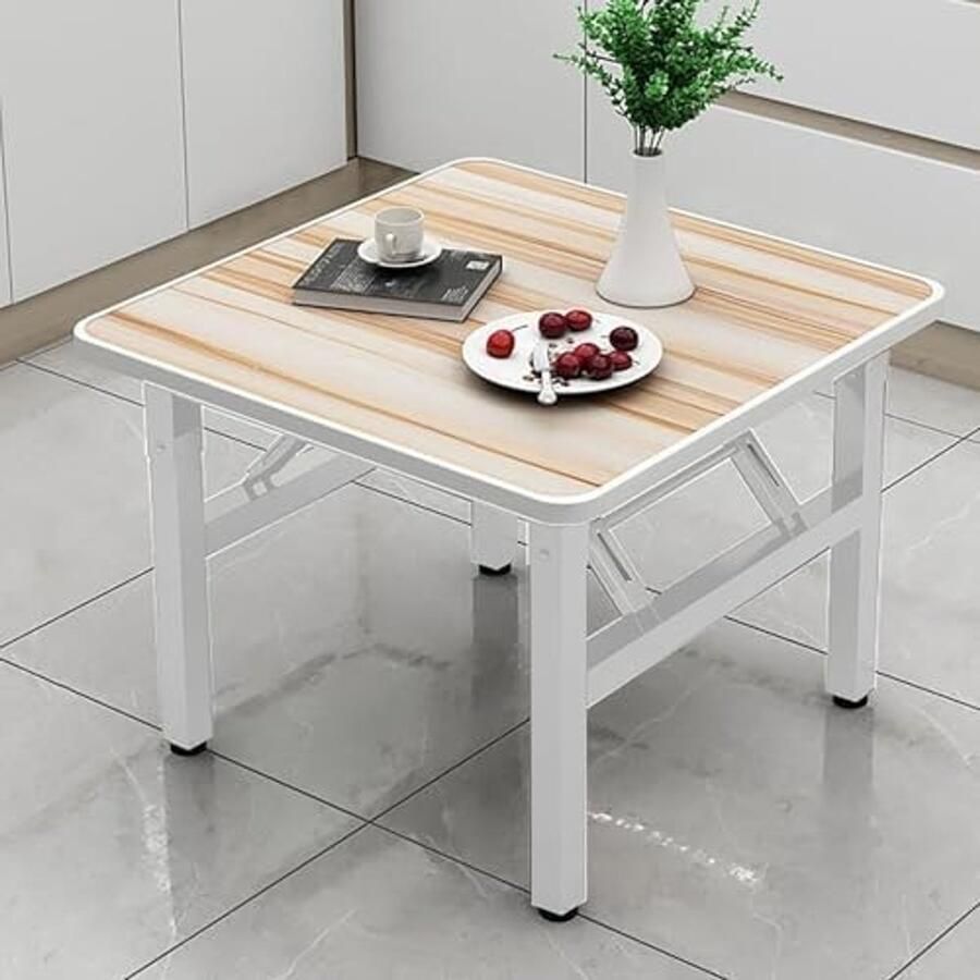 Ruimtebesparende opvouwbare eettafel uitbreidbare tafel dineren moderne compacte keukentafel met metalen frame gemakkelijk schoon te maken multifunctioneel voor woonkamer of eetkamer (geel+zwart