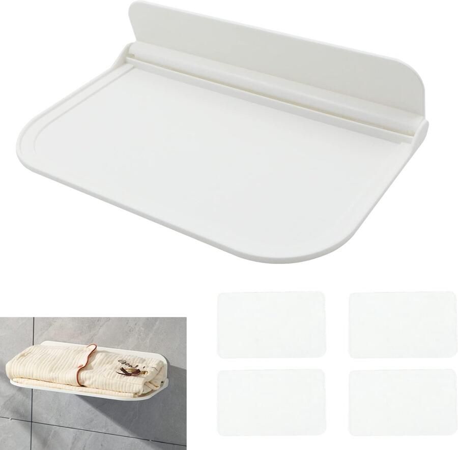 Ruimtebesparende Opvouwbare Wandplank voor Badkamer en Slaapkamer zonder Boren