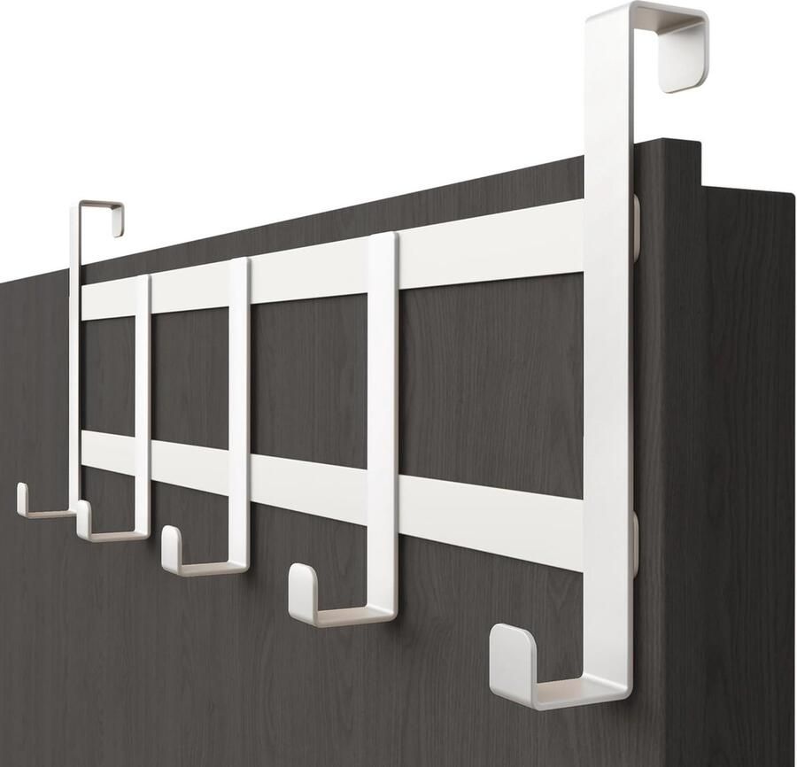 Ruimtebesparende Roestvrij Stalen Deurkapstok met Kledinghaken