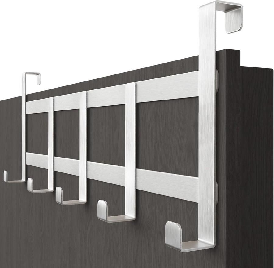 Ruimtebesparende Roestvrij Stalen Deurkapstok Stabiele Kledinghaken voor Deur