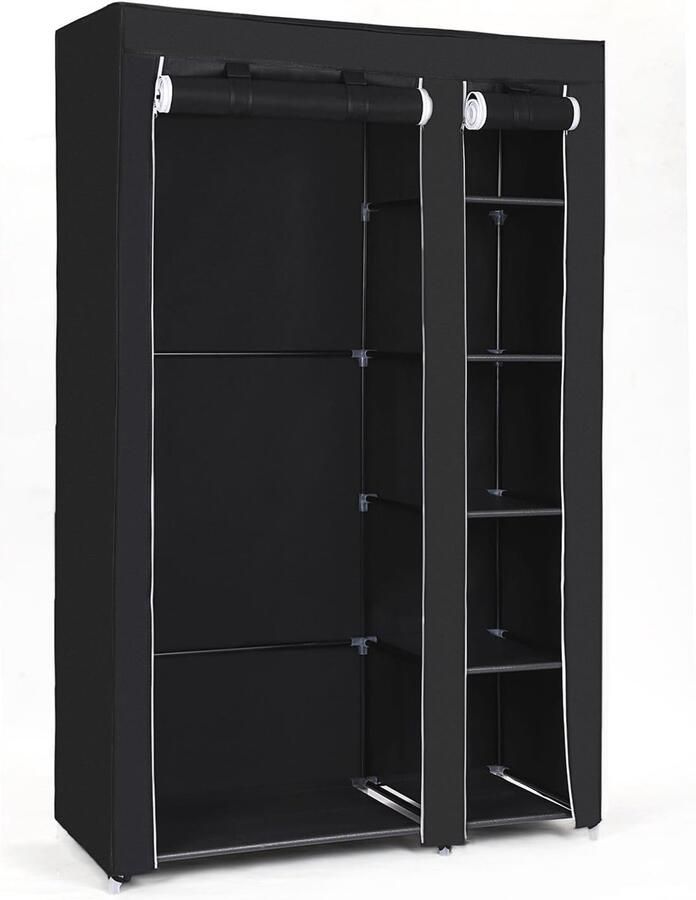 Ruimtebesparende stoffen kledingkast met kledingstang 110 x 175 cm Ideaal voor slaapkamer en hal