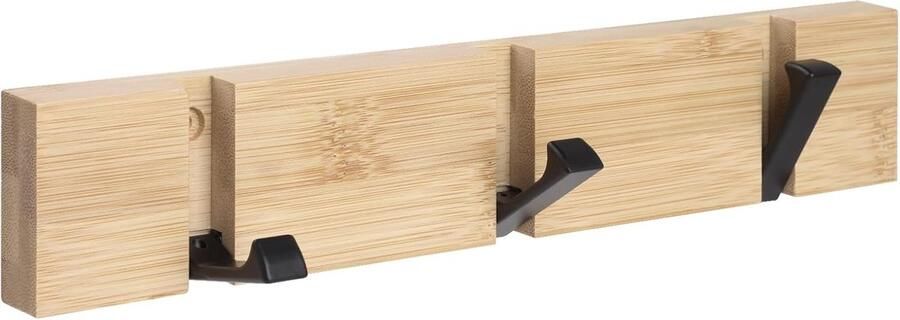 Ruimtebesparende wandkapstok met intrekbare haken Voor entree badkamer en slaapkamer