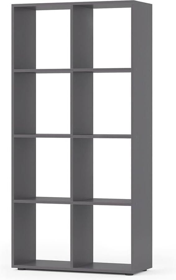 Ruimteverdeler en Boekenrek 72 x 143 cm Grijs Modern Design