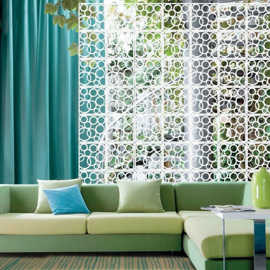 Ruimteverdeler hangend kamerscherm hangpaneel voor thuis hotel kantoor bar of ter decoratie 12 stuks