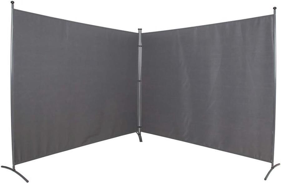 Ruimteverdeler voor Kantoor Klaslokaal en Slaapzaal Privacyscherm Dubbele Eenheid (142 B X 72 H) Grijs - Foto 2