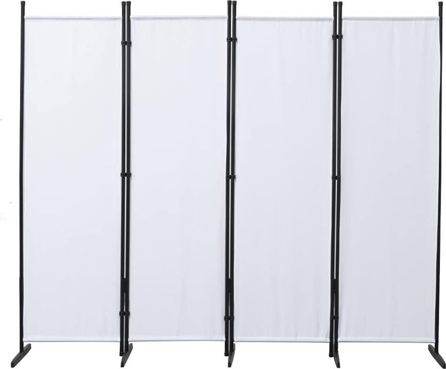 Ruimteverdeler voor privacy en decoratie – Opvouwbaar 4-panelen scheidingswand voor slaapkamer en woonkamer - Foto 2