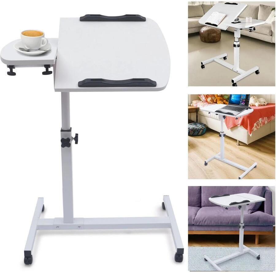Rumi computertafel n Hoogte Verstelbare Computertafel Met Wielen Computer Trolley Zijtafel Tafel Computer Bureau Sofa Tafel Voor Thuiskantoor