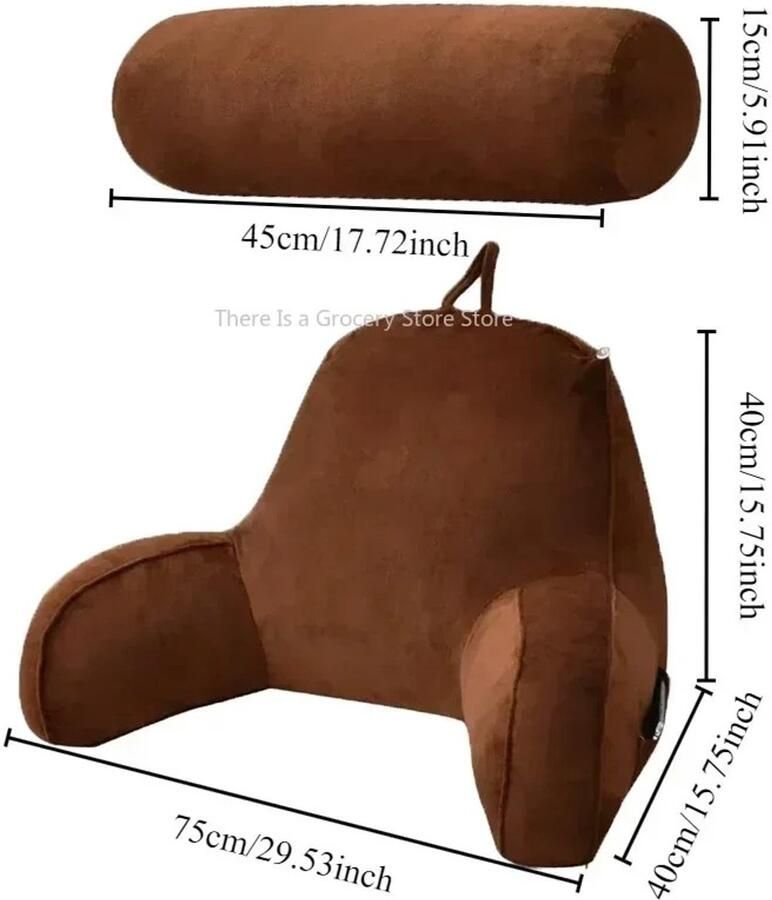 Rumi Leeskussen met Nekrol Relax Kussen Zitkussen Onderrug Ondersteuning Hoofdeinde Kussen Driehoek Kussen Lezen Kantoor Bank Nachtkastje Rugkussen voor Kantoor Relief Bed Ondersteuning Pijn Kussens Rugleuning