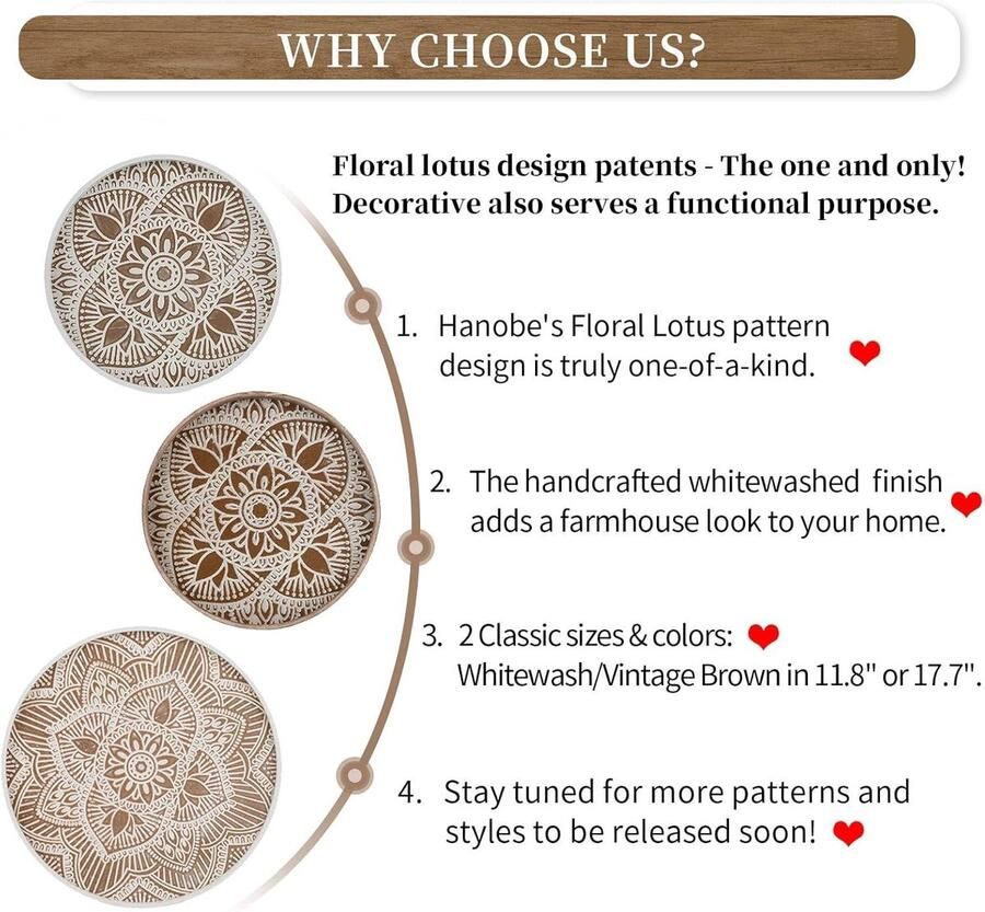 Rustiek Decoratief Dienblad voor Salontafel Wit Gewassen Houten Middelpunt Boho Ottomaanse Lade voor Thuis Keukenaanrecht Decoratie Farmhouse Lade Ronde Vorm