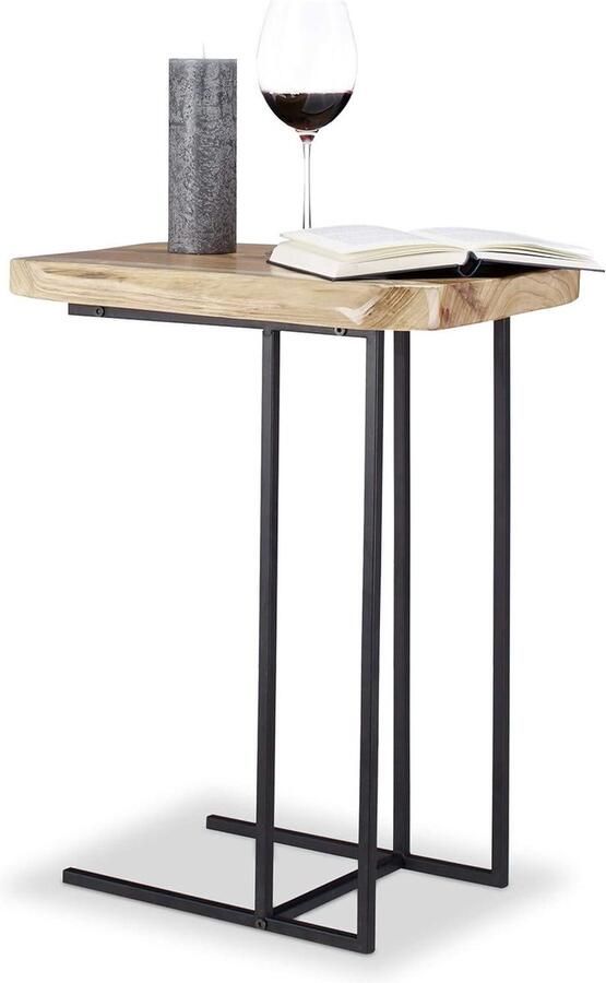 Rustieke Bijzettafel van Cederhout Multifunctionele Salontafel 1 stuk Natuurlijk Hout 60 x 34 x 49 5 cm