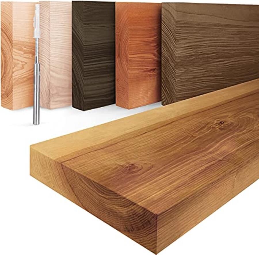 Rustieke houten wandplank Zwevende plank voor elke ruimte 140cm