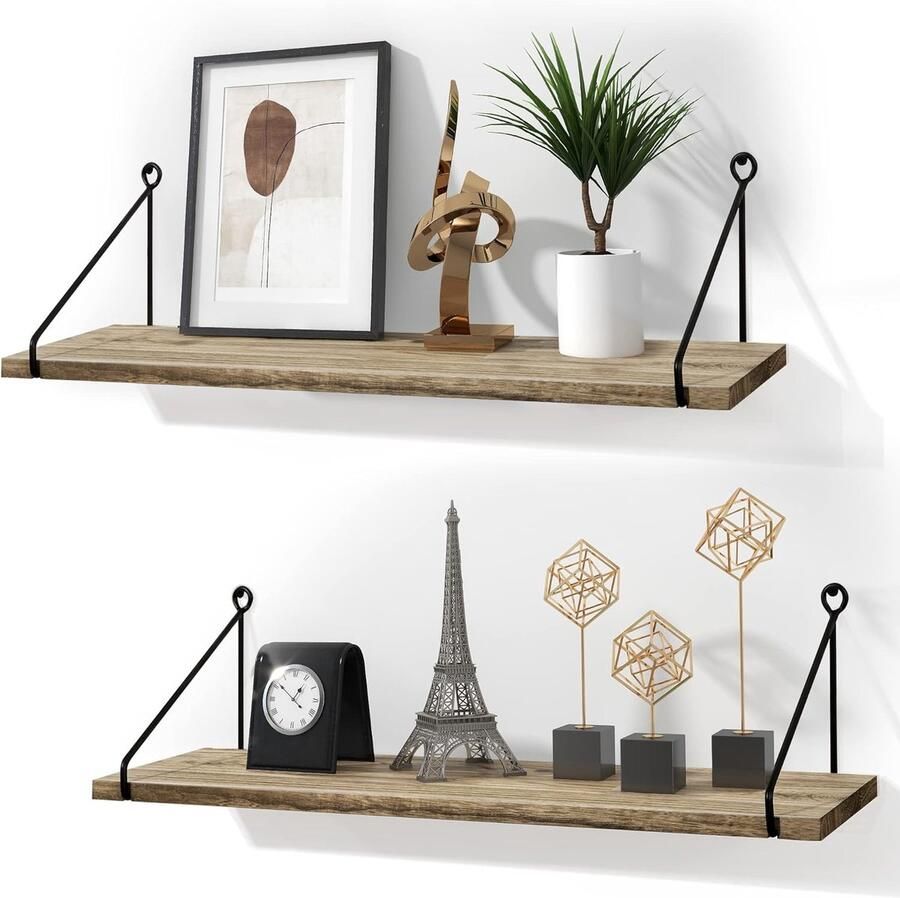 Rustieke Houten Wandplanken Voor Badkamer Keuken Slaapkamer Set van 2