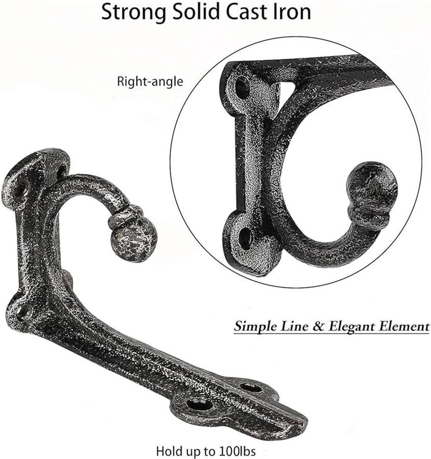 Rustieke plankbeugels Gietijzer Set van 2 4 Inch