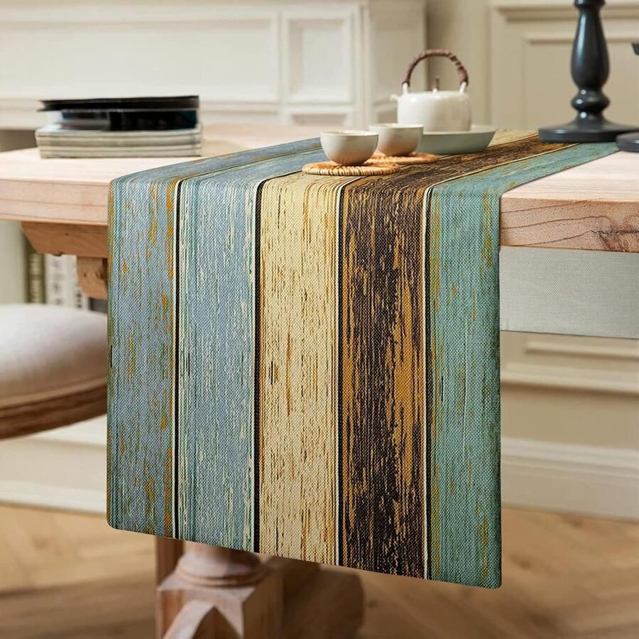 Rustieke tafelloper 15 7 x 55 1 inch katoen linnen meerdere kleuren
