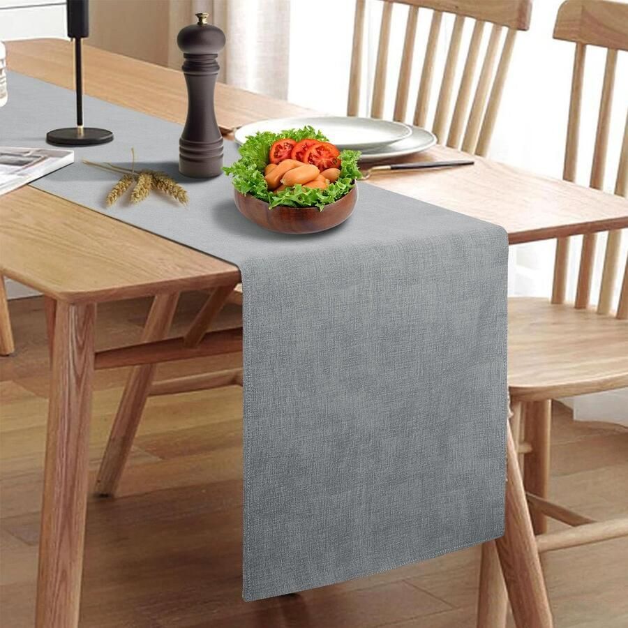 Rustieke tafelrunner waterdicht 1 stuk natuurlijk