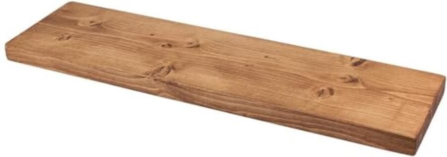 Rustieke Wandplank 130 cm Floating Shelf in Donker Eiken Look