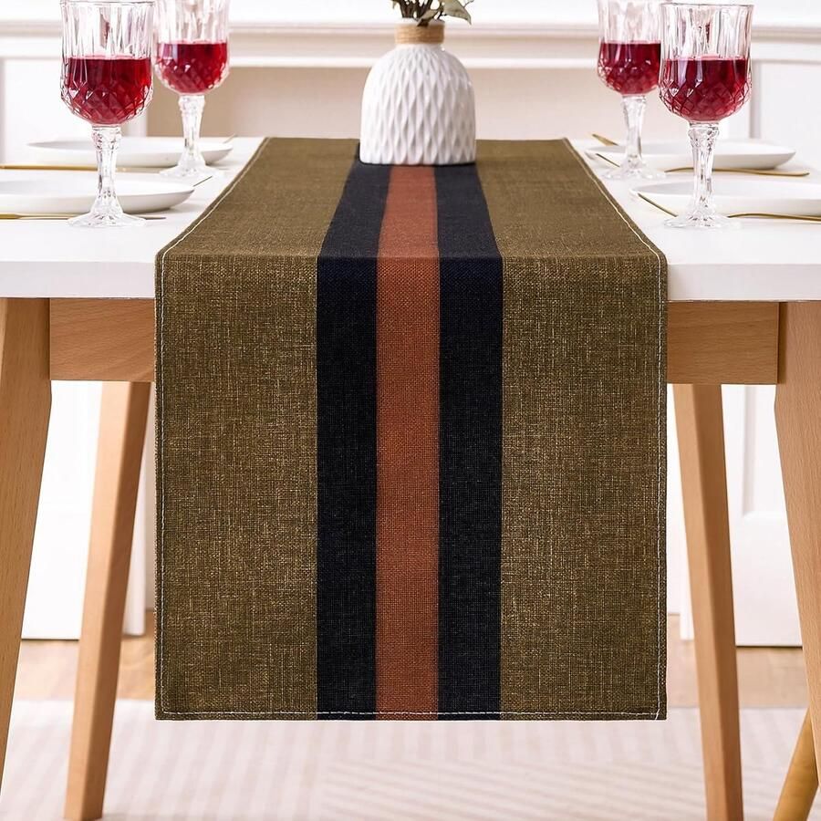 Rustieke Waterdichte Tafelloper Katoen en Linnen 1 stuk Kleuren