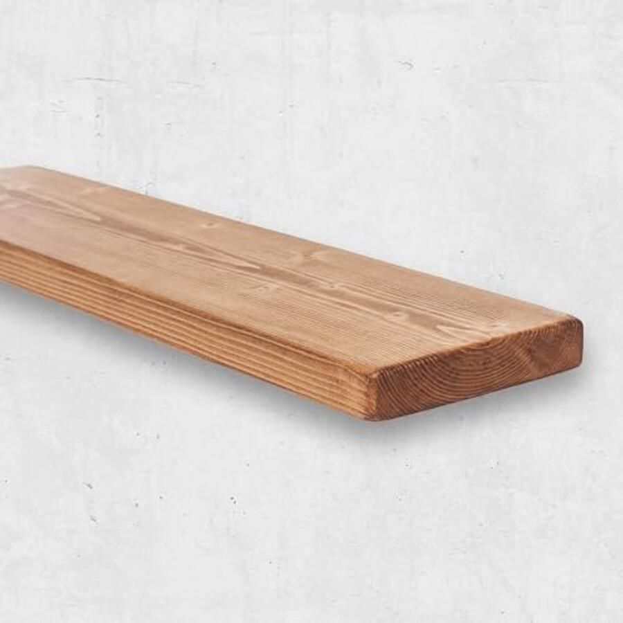 Rustieke zwevende plank 9x2 inch teakhouten wandplanken voor woningdecoratie
