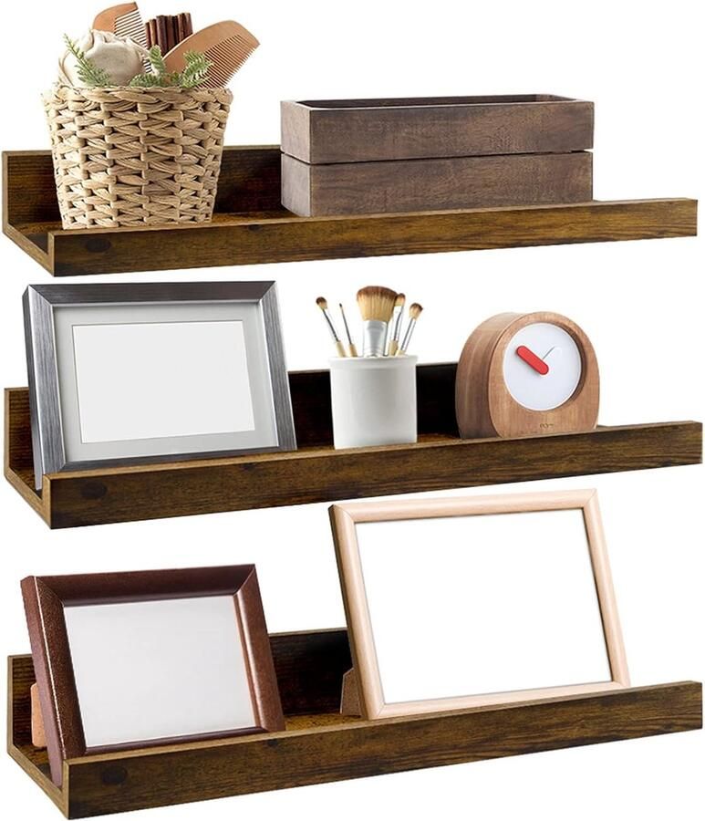 Rustieke Zwevende Wandplanken Ideaal voor Decoratie 3 Stuks 40 cm