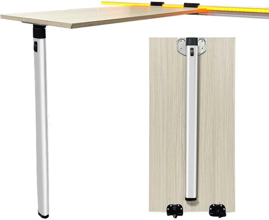 RV Opklapbare Tafelpoot met Schuifrail voor RV Caravan Jachten Reizen Camping Verstelbaar Dikker Aluminium Desktop Beugel Draagbaar en Eenvoudig Te Installeren