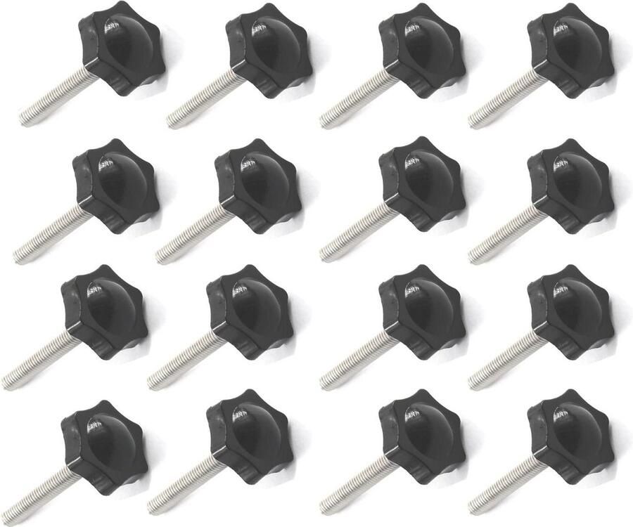 RVS Draad Vervanging Ster Hand Knop voor M5x40mm Set van 16 Stuks