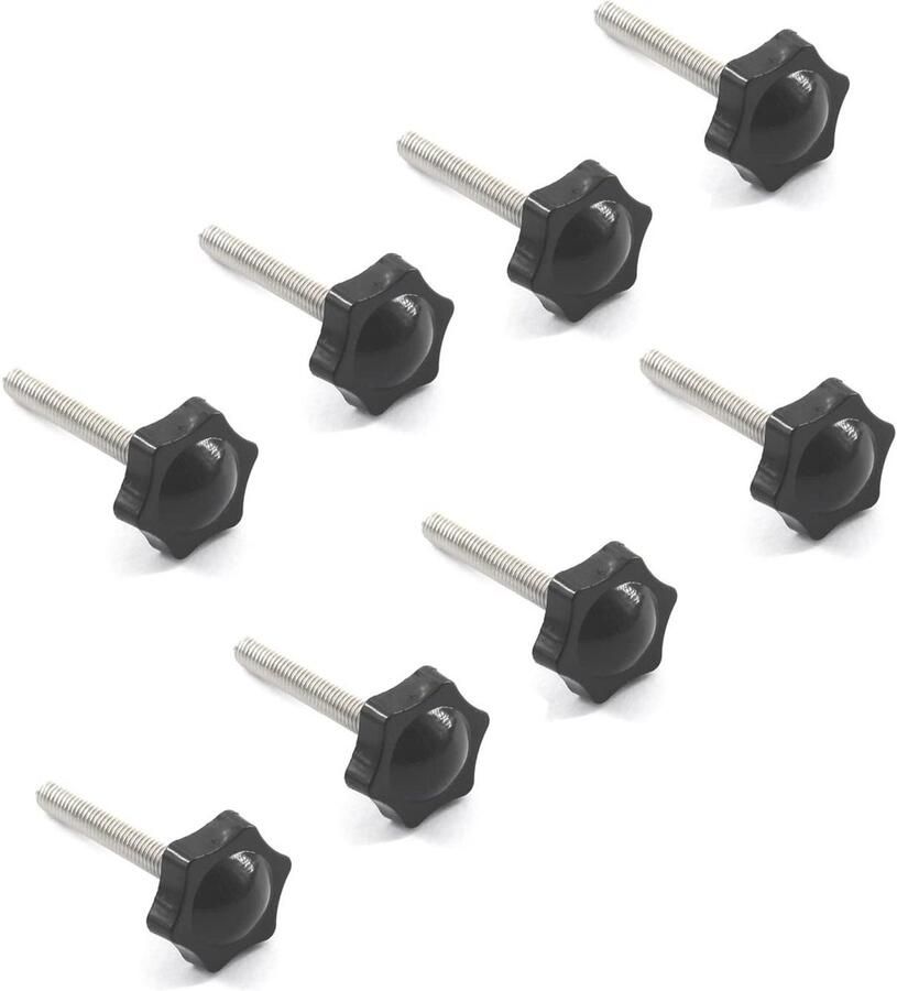 TheLau RVS Draad vervanging Ster Hand Knop M8x40mm (8 stuks) Duim Schroef Aanscherping