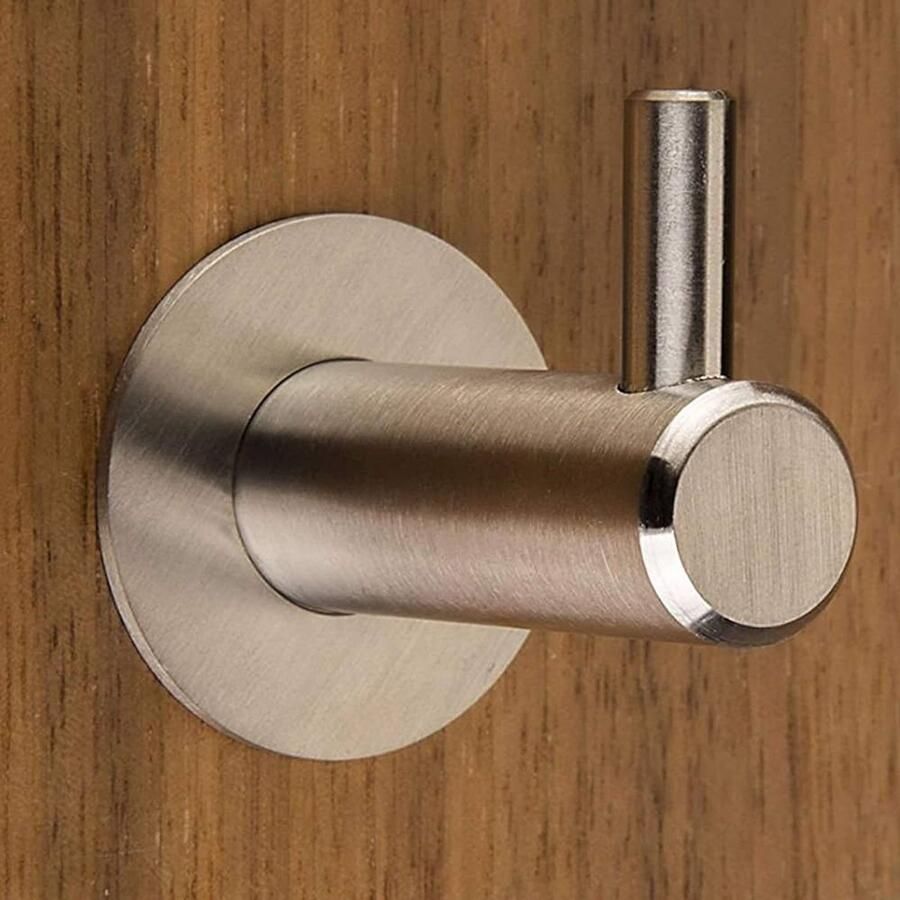 RVS kapstokhaak losse haak met bevestigingsset metaal