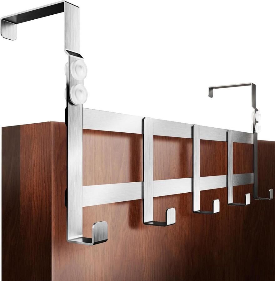 RVS over deurhaak voor deurdiepte 41 cm (16) & 46 cm (18) Kleding deurhanger accessoire