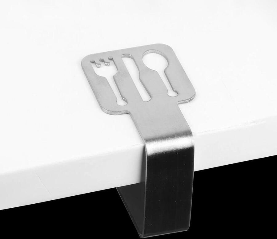 RVS Tafelkleedklemmen 4 stuks Anti-slip Tafelkleedclips voor Dikke Tafels Buiten en Restaurant Tafelclips © Tafelkleed klemmen - Foto 2