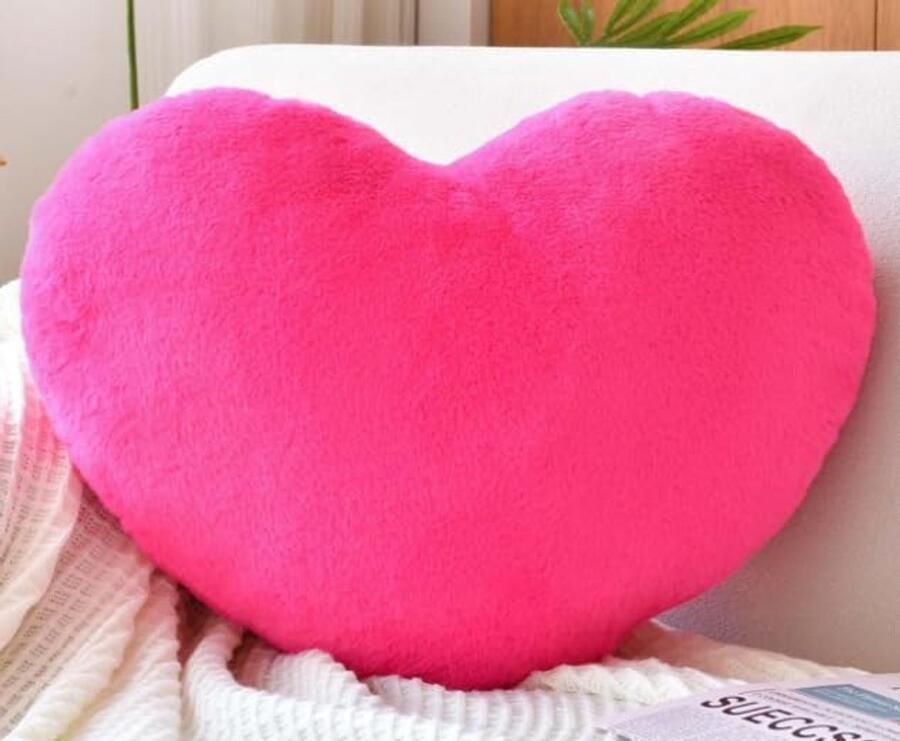 S&Dshopline Hartkussen kinderkamer decoratief kussen sierkussen pluche bankkussen knuffelkussen voor kinderkamer bank decoratie pluche kussen in hartvorm knuffelkussen