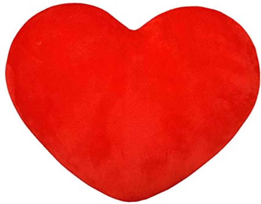 S&Dshopline Hartkussen kinderkamer knuffelkussen voor kinderen hartvorm sierkussen pluche kinderkussen voor kinderkamer bank decoratie (rood 40 cm)