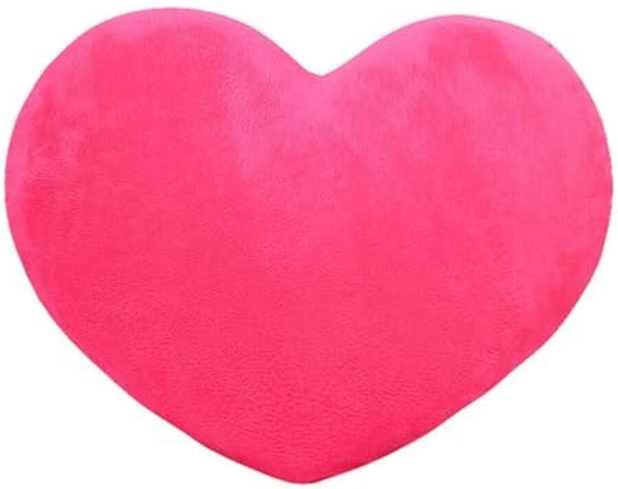 S&Dshopline Hartkussen voor kinderkamer knuffelkussen voor kinderen hartvorm sierkussen pluche kinderkussen voor kinderkamer bank decoratie (roze B 40 cm)