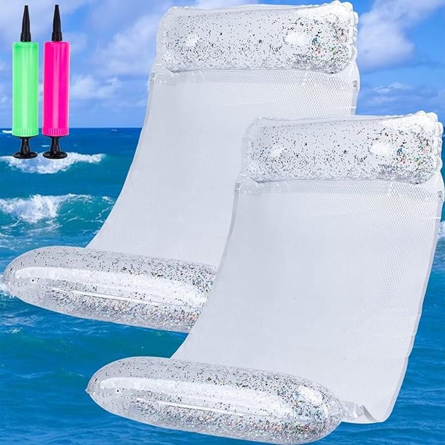 S&Dshopline Luchtmatras voor zwembad opblaasbare waterhangmat voor volwassenen 3-in-1 waterhangmat loungestoel zwembad lounge luchtmatras waterhangmat zwembadluchtmatras