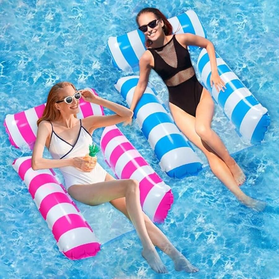 S&Dshopline Luchtmatras zwembad opblaasbare hangmat 4-in-1 draagbare zwemstoel inklapbaar opblaasbaar zwembad voor volwassenen en kinderen zomer party zwembad zee en outdoor