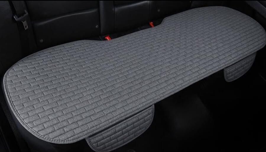 S&Dshopline Universele achterbankhoezen voor de auto 132 x 49 cm zitkussen antislip zitkussen zacht en ademend stoelbeschermer voor achterbank autostoelkussen voor autostoel bureaustoel (grijs