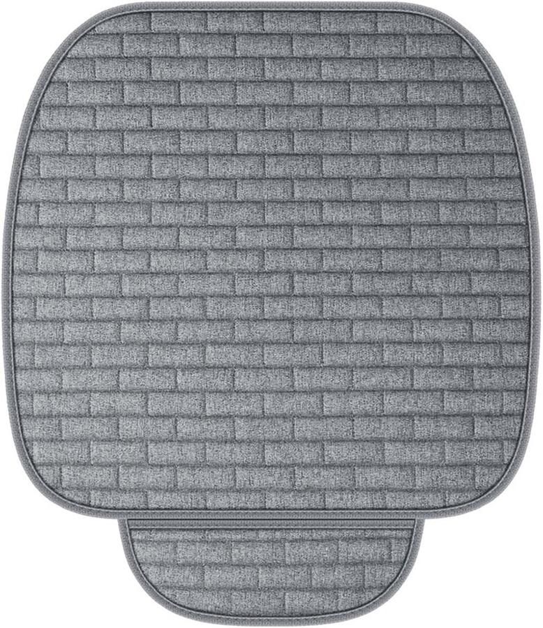 S&Dshopline Universele stoelkussens voor de voorstoelen grijs antislip zitkussen auto zacht en ademend autostoelbeschermer voorstoel autostoelkussen voor autostoel bureaustoel (grijs)