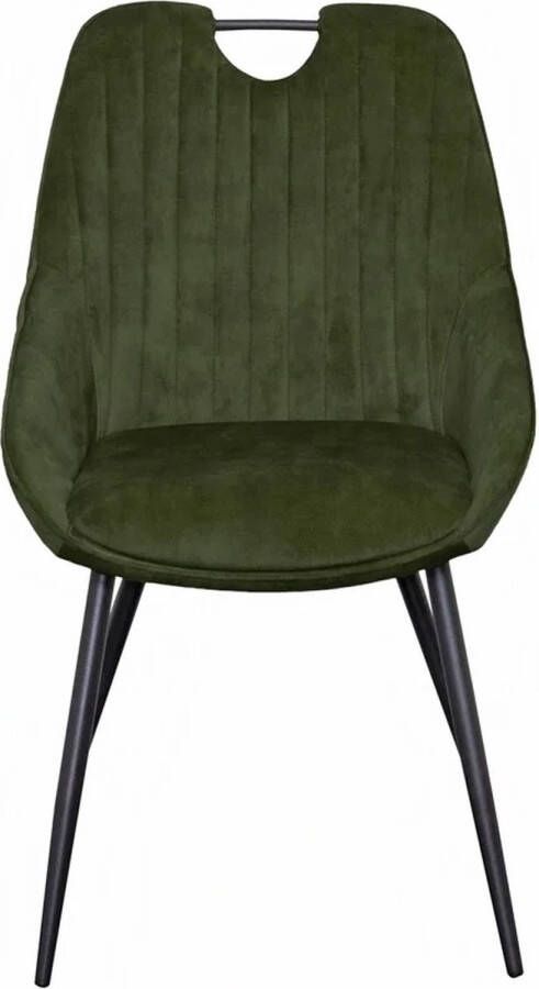 SALE! 1x Eetkamerstoel Gracia 180 graden autoreturn Adore Velvet Donker Groen