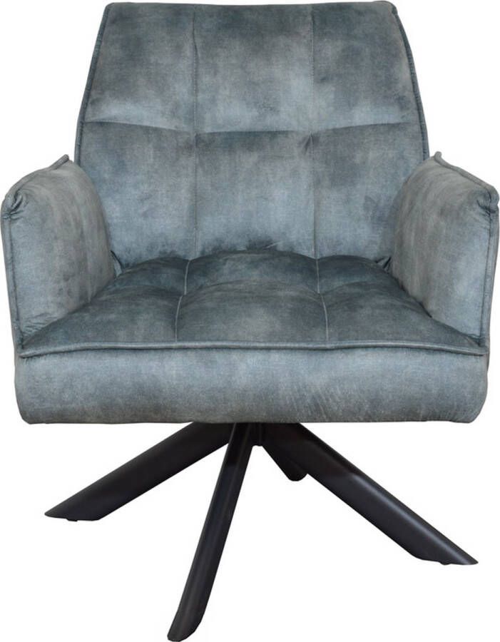 SALE! Livinn Zevenaar Fauteuil Dinand Blauw 4 kleuren stof Adore Draaibaar