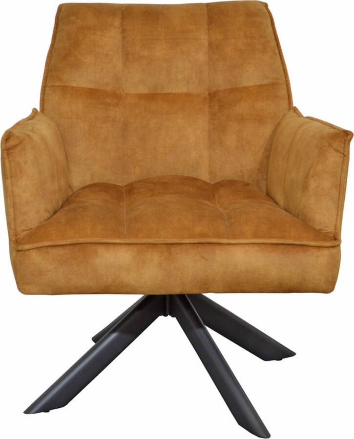 SALE! Fauteuil Dinand Goud 4 kleuren stof Adore Draaibaar