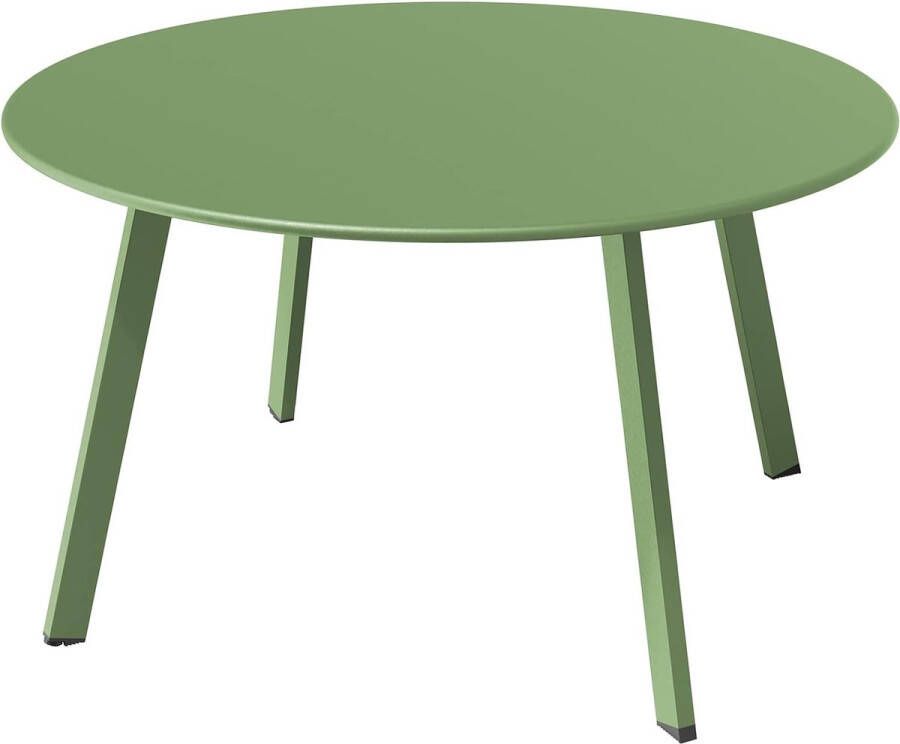 Salietafel banktafel licht stabiel eenvoudige montage ronde koffietafel ideaal voor buiten woonkamer slaapkamer kantoor (saliegroen)