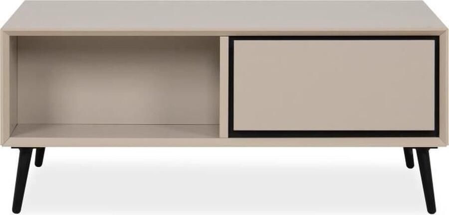 Salontafel ARONA Rechthoekig Capuccino Zwart Op poten 94 x 40 x 55 cm - Foto 2