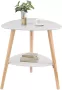 Loft Home Loft Home Salontafel Bijzettafel Bank Tafeltje Koffietafel Ronde Tafel Hout Wit - Thumbnail 2