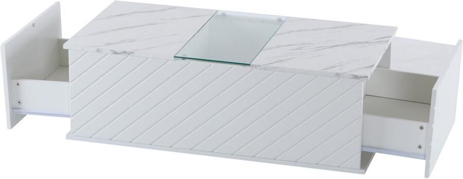 Zonder merk Gotagee Salontafel bijzettafel woonkamer tafel LED-opbergtafel functionele tafel