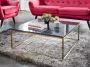 Salontafel design ARETHA Marmer en metaal Zwart en goud L 90 cm x H 35 cm x D 90 cm - Thumbnail 2