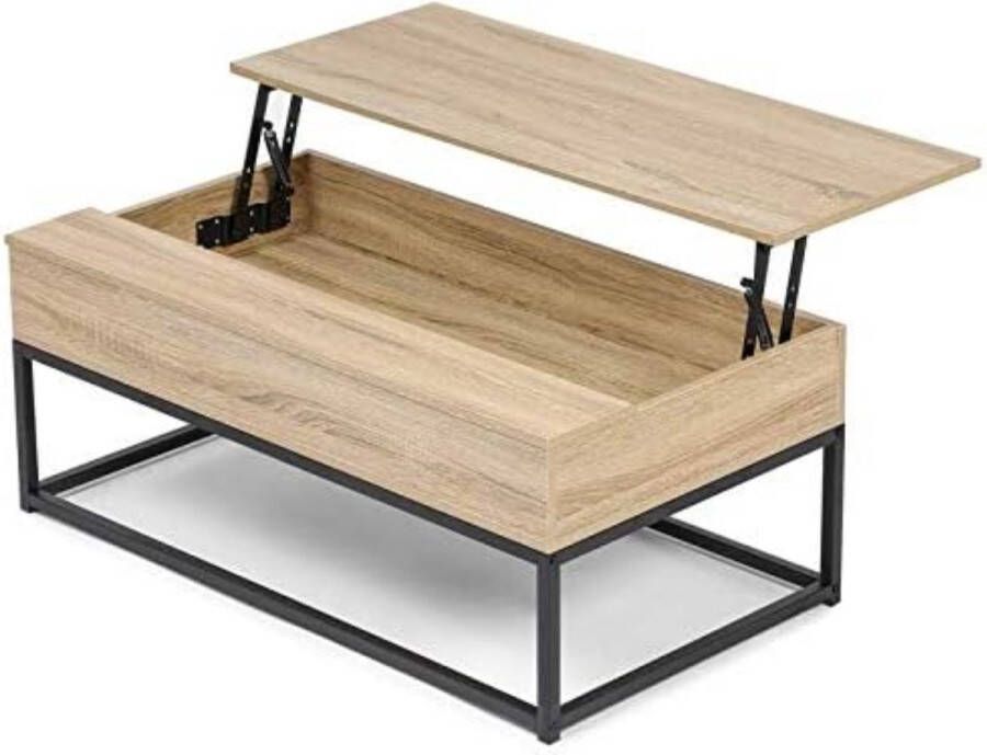 Salontafel Detroit industrieel design opklapbaar tafelblad