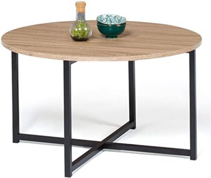 Salontafel Detroit rond 70 cm industrieel design