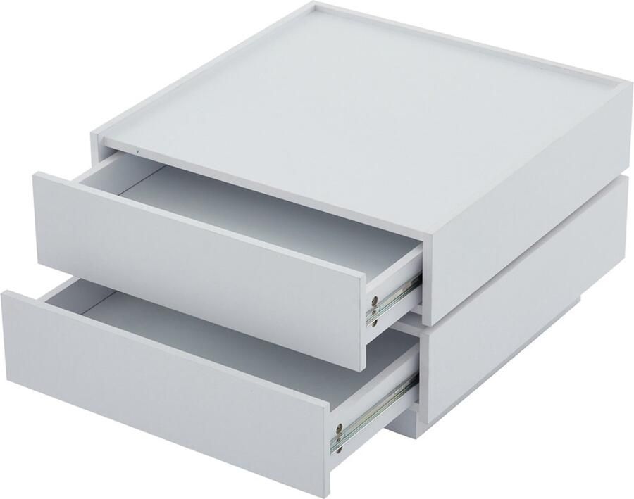 Zonder merk Gotagee Salontafel draaibare bijzettafel salontafel opbergtafel bureau het bovenste gedeelte kan 360° draaien